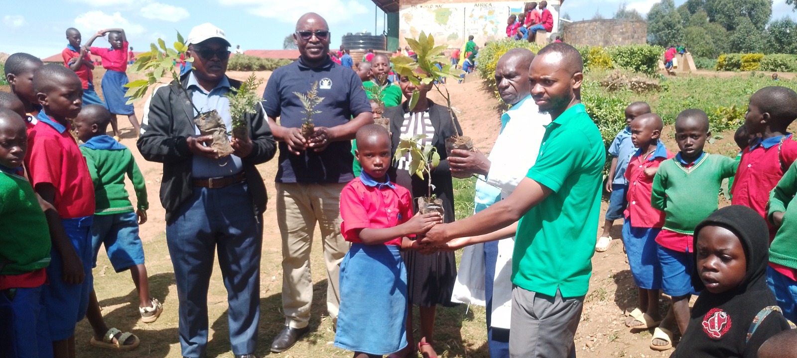 Children and families in a community gathering